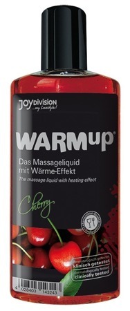 Съедобное массажное масло JoyDivision WARMup со вкусом вишни, разогревающее, 150 мл